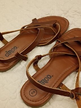 Circo Brown Strappy Sandals for Kids